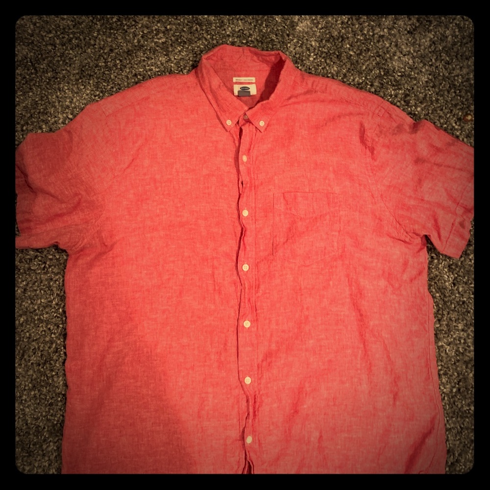 Salmon color short sleeve shirt